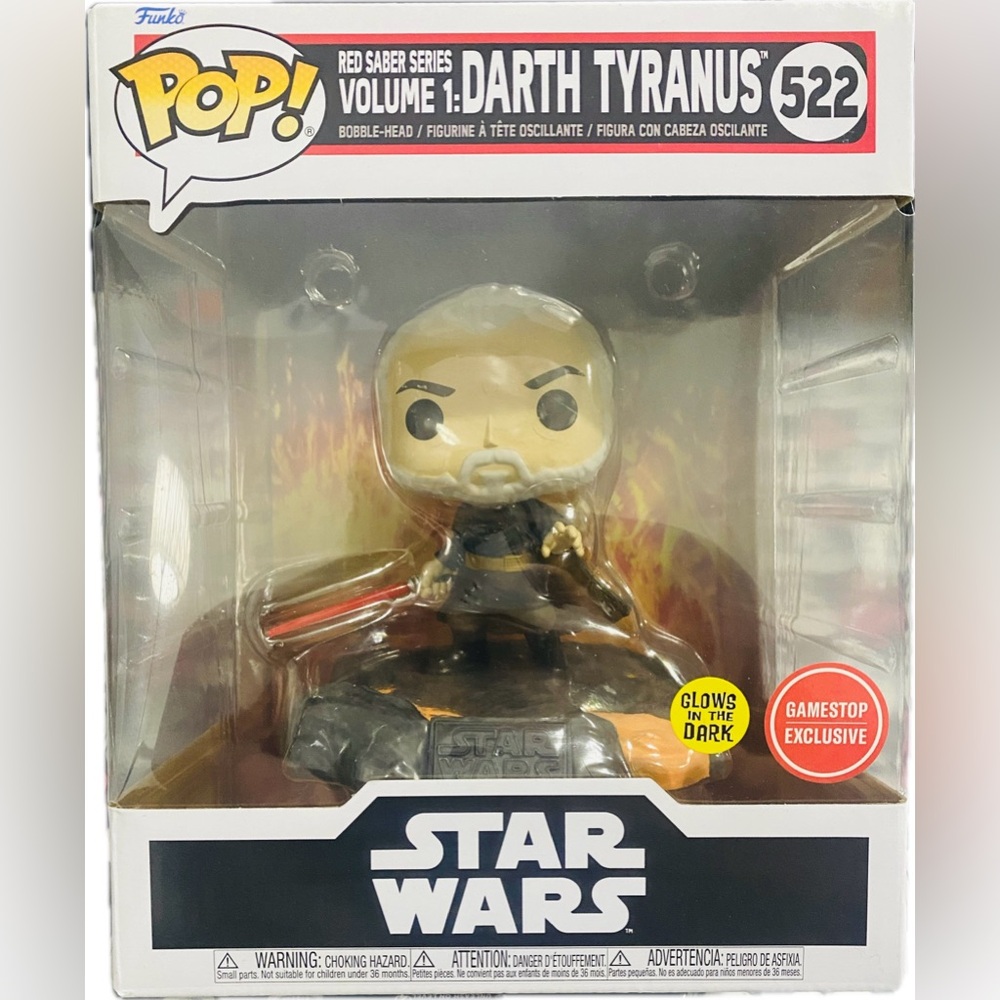 SPECIAL EDITION DARTH TYRANUS BOBBLEHEAD • GAMESTOP EXCLUSIVE GLOW IN THE DARK
